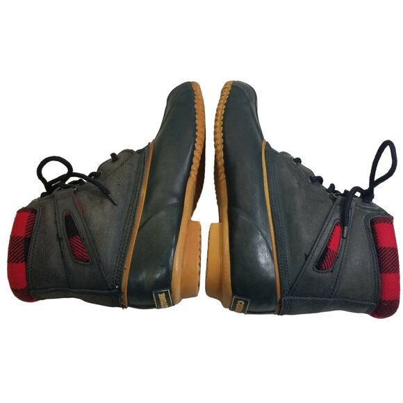 ✅Cobblestone Rubber and Leather Boots Womens Sz 9 Red Plaid Thermolite Insulated - Picture 5 of 12